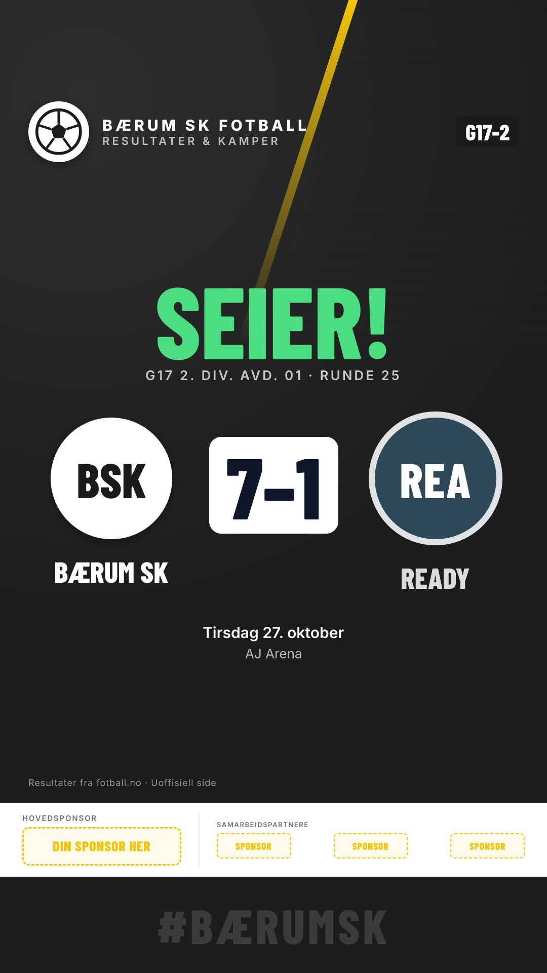 G17-2: Bærum G17-2 7–1 Ready G17-2